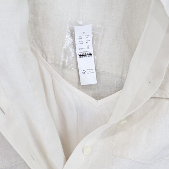 J.Crew Petite Utility Linen Shirtdress Natural Size Small Petite NWT - Picture 6 of 9